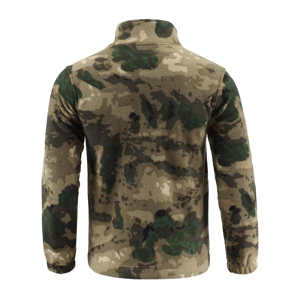 Camouflage Fleece Jacket Double-Sided