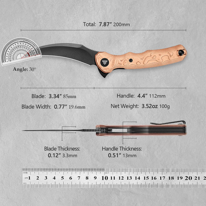 TRIVISA Lacerta Folding Pocket Knife