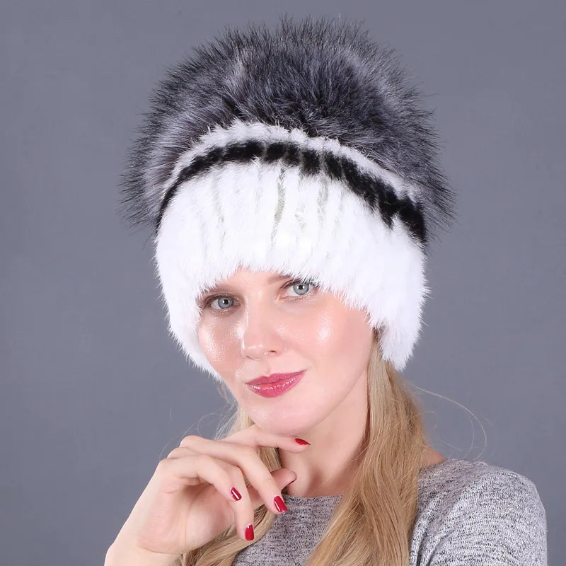 Women’s Rabbit Fur Winter Hat