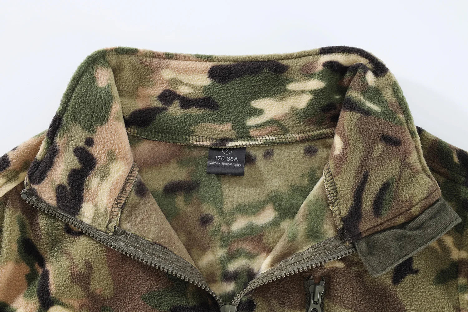 Camouflage Fleece Jacket Double-Sided
