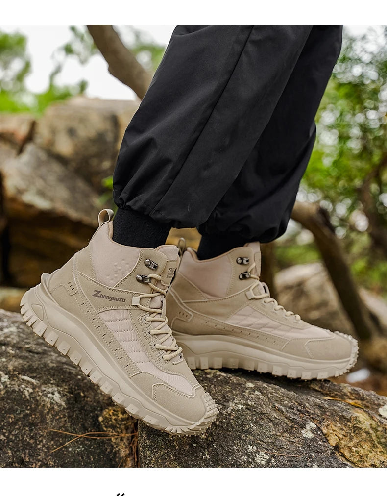 Men's Thick-Soled High-Top Boots