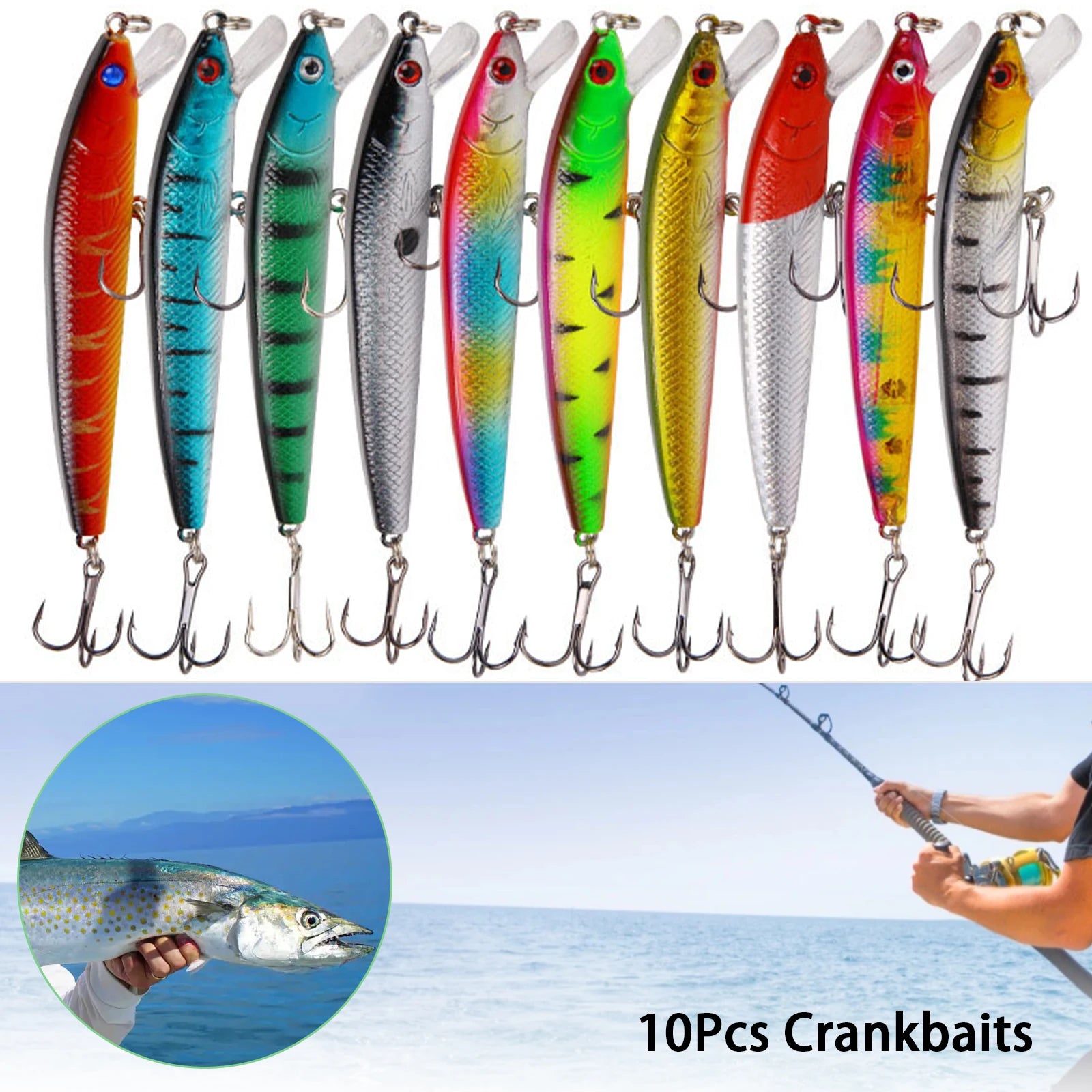 Bionic Plastic Fishing Lures 10-Piece New Lure Set