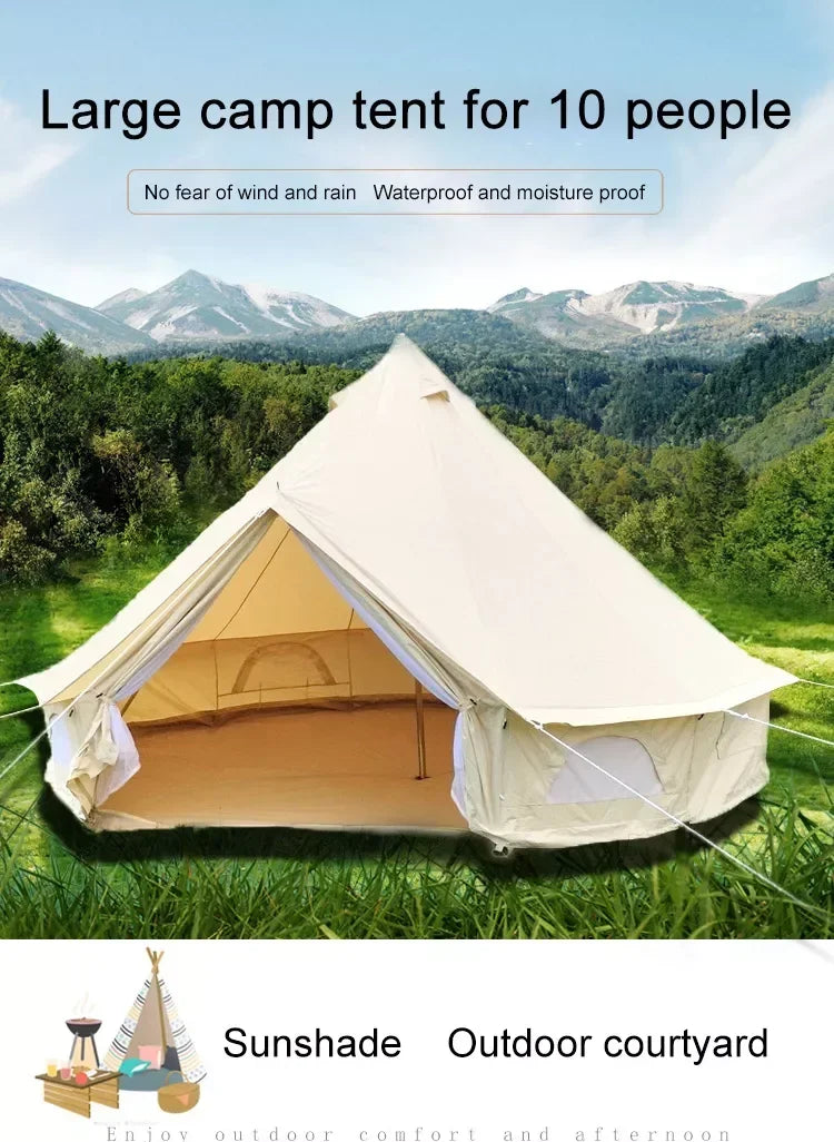Outdoor Cotton Canvas Bell Yurt Tent