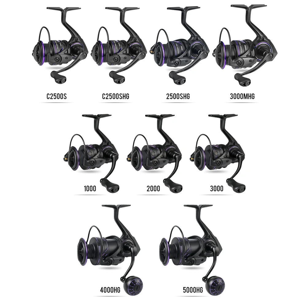 Kingdom Tegmen Pro Spinning Fishing Reel 16kg Max Drag 6.2:1 High Speed Gear Ratio 8+1BB Light Weight Saltwater Fishing Coil