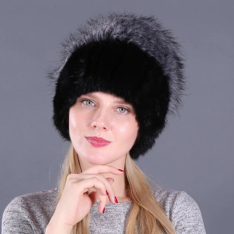 Women’s Rabbit Fur Winter Hat