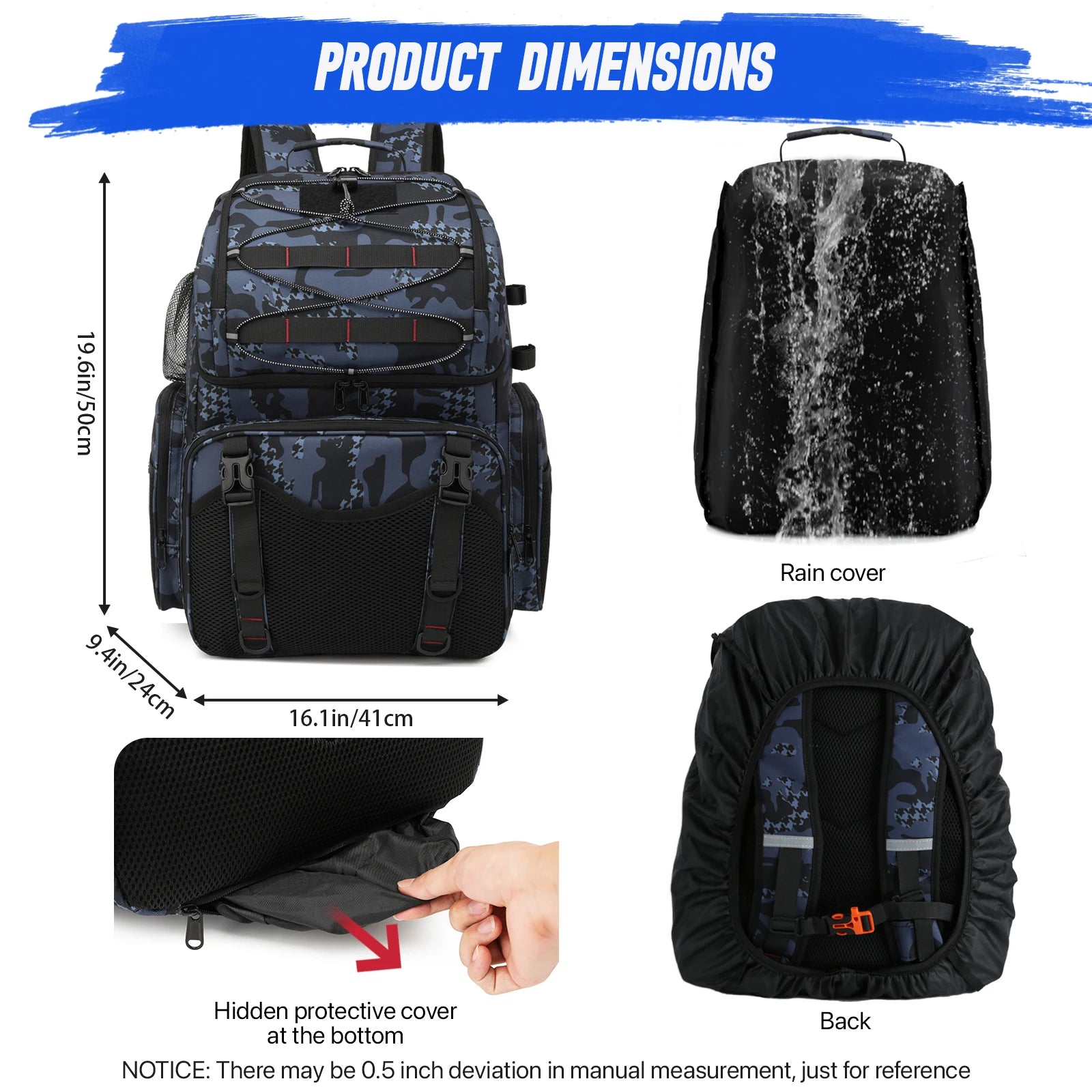Fishing Backpack 45L Cooler Tackle Bag