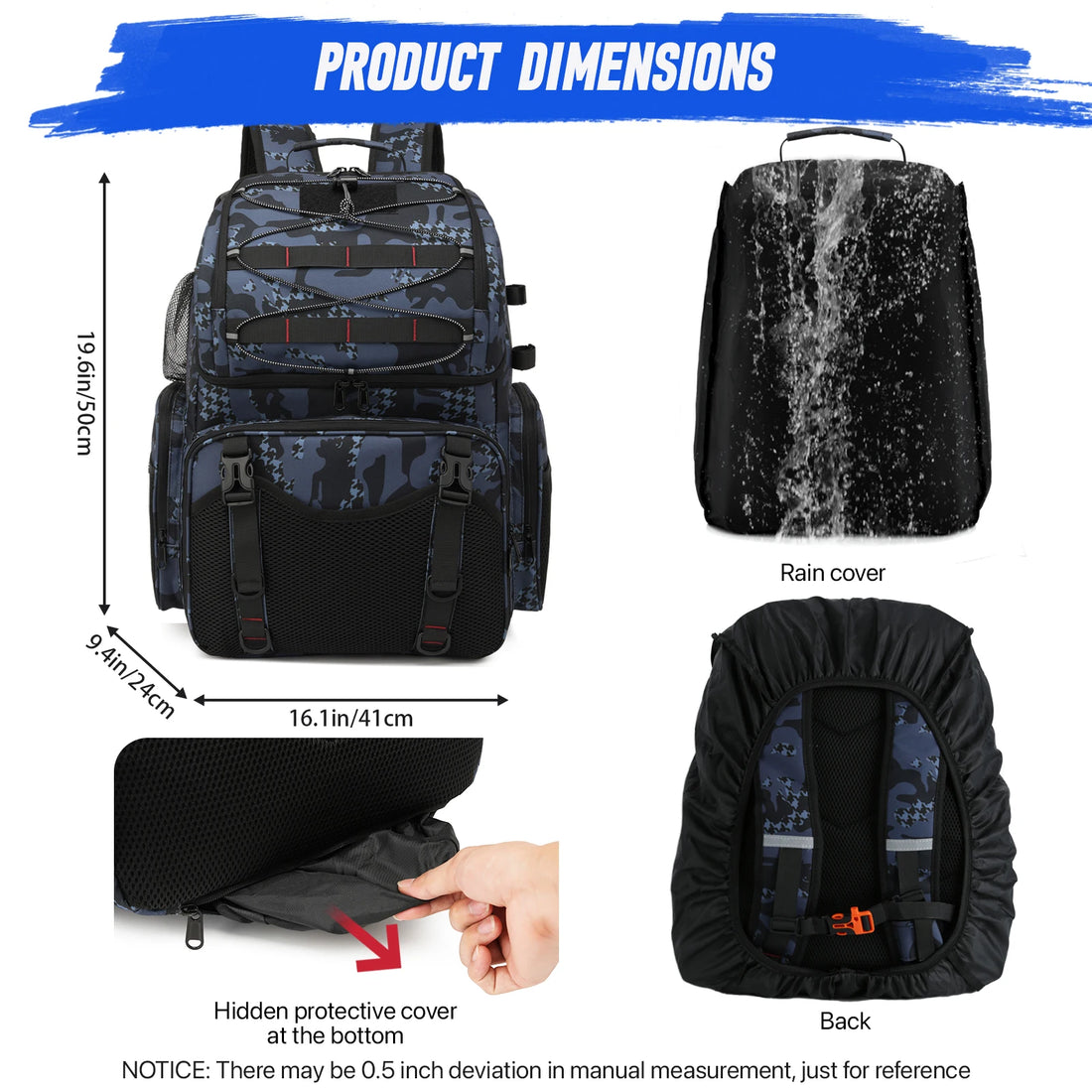 Fishing Backpack 45L Cooler Tackle Bag