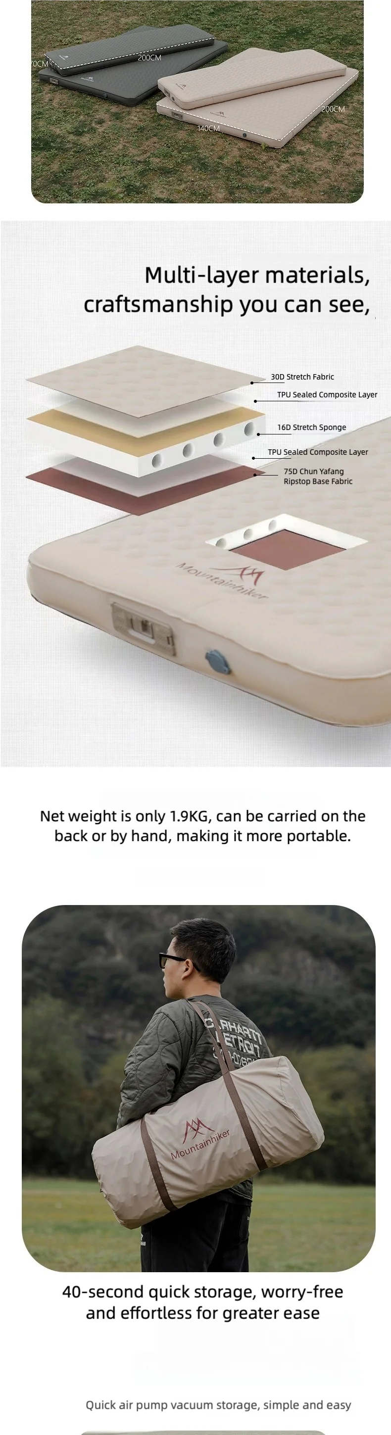 Double Self Inflating Mattress