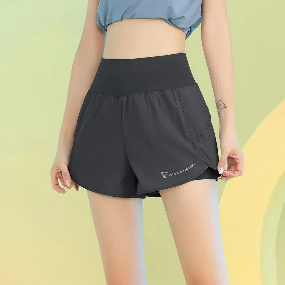 Yoga Shorts for Women Lightweight Gym Cycling Workout Shorts with Pocket Breathable Running Sweatpants Athletic Clothes