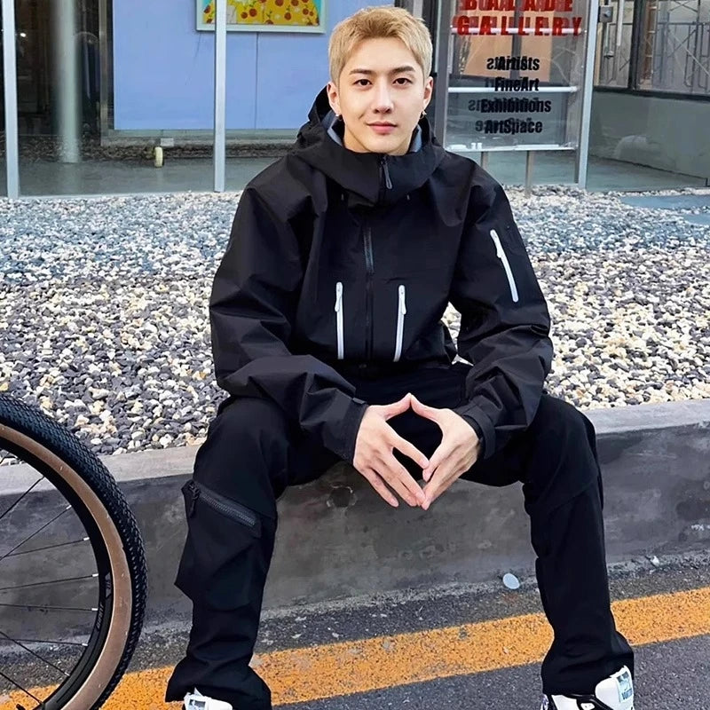 Three Layer Mens Womens Waterproof Windbreaker