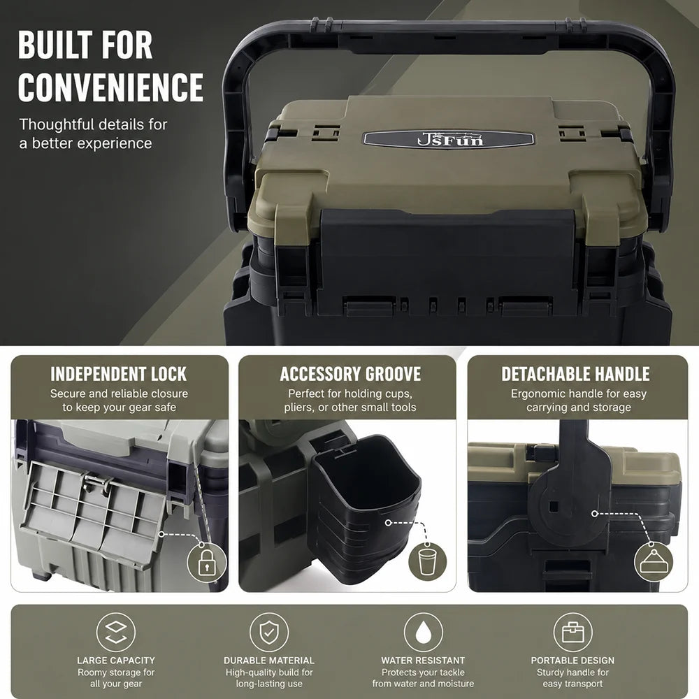 JSFUN Fishing Tackle Box Organizer