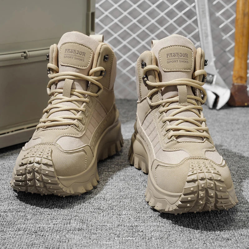 Men's Thick-Soled High-Top Boots