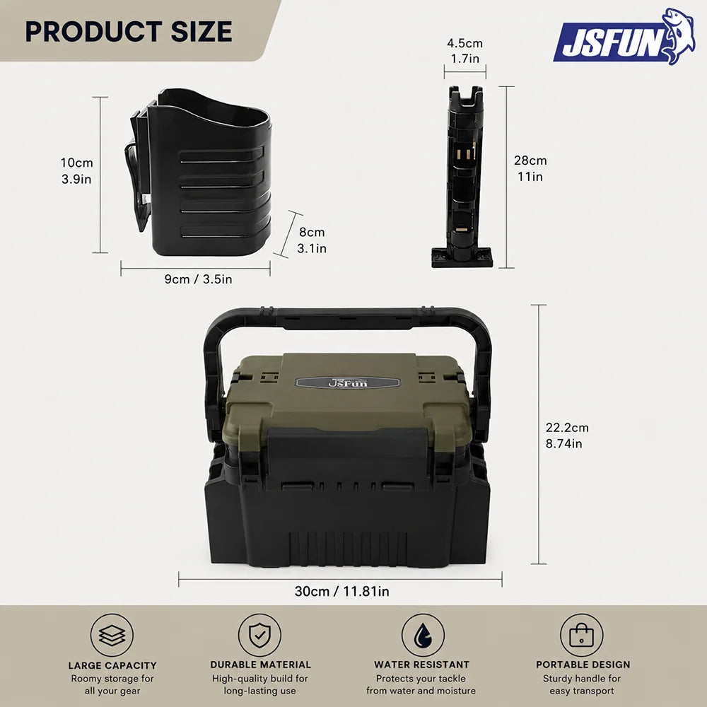 JSFUN Fishing Tackle Box Organizer