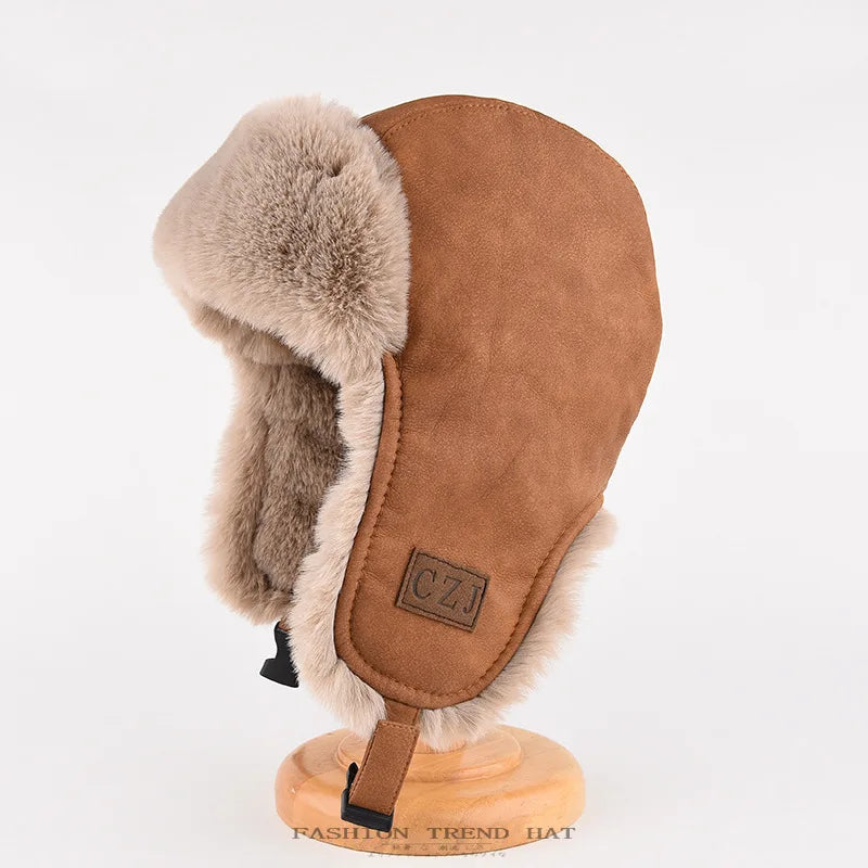 Winter Trapper Hat with Earmuffs