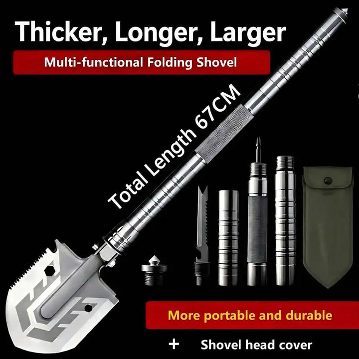 28-in-1 Folding Camping Shovel Tool Set