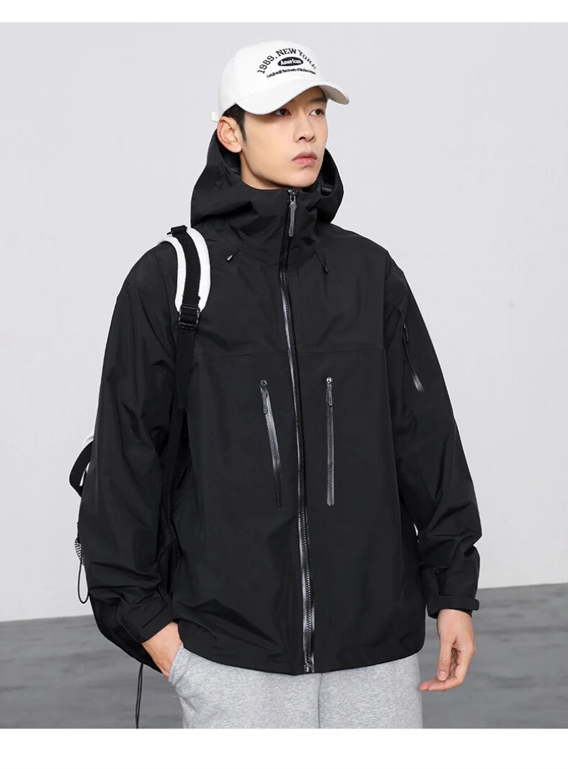 Three Layer Mens Womens Waterproof Windbreaker