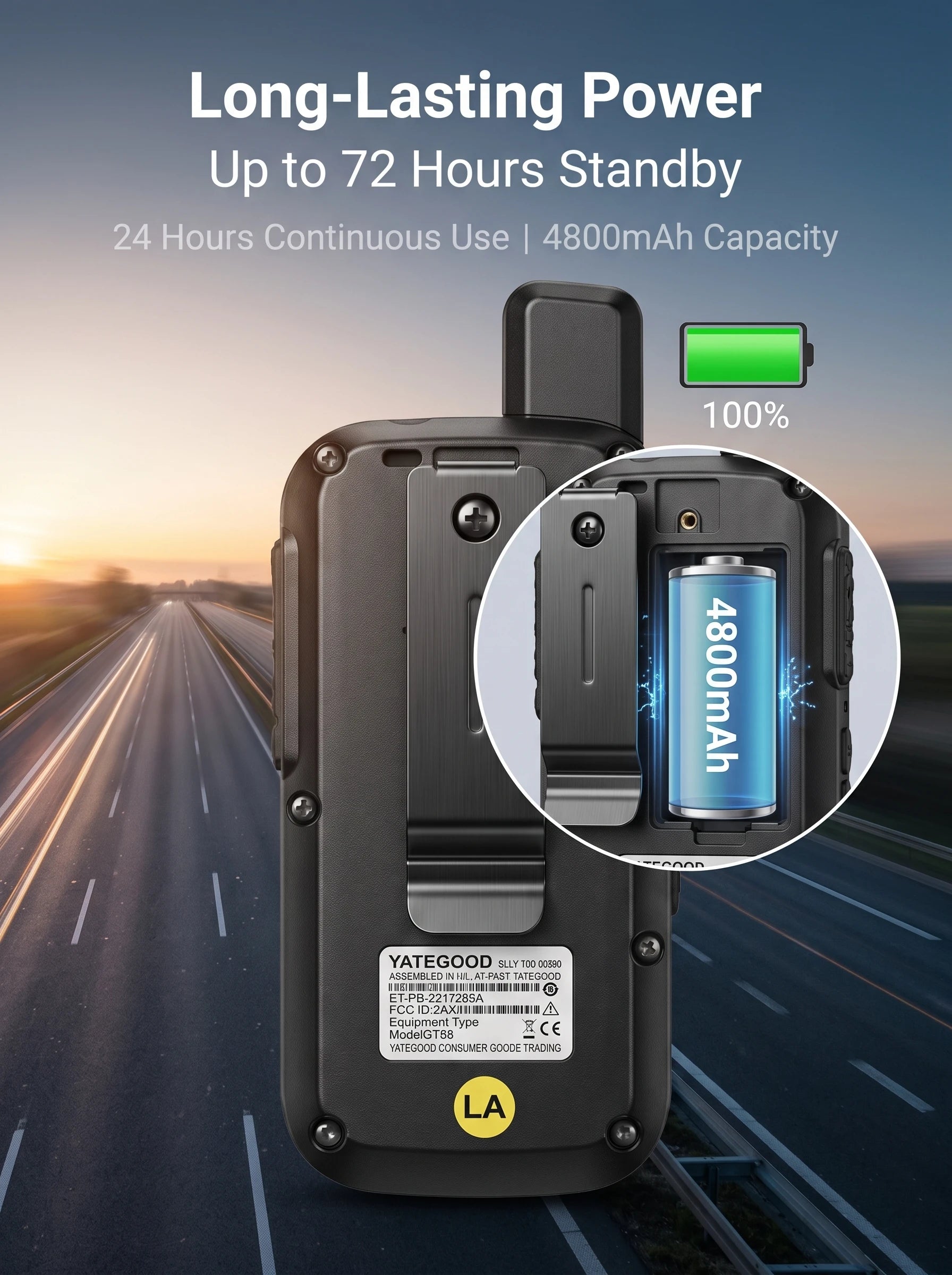 YATEGOOD Global G650 GPS 4G/5G Walkie Talkie