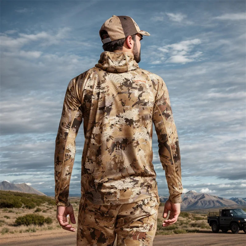 Core Lightweight Camouflage Hoodie Pullover Mask T-Shirt
