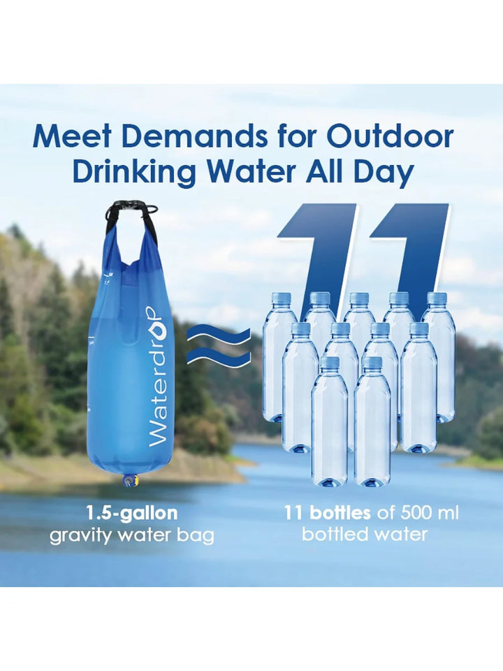 Waterdrop 1.5-Gallon Gravity Water Bag