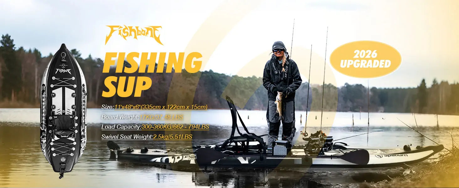 Spatium Fishing Kayak, Fishing Paddle Board