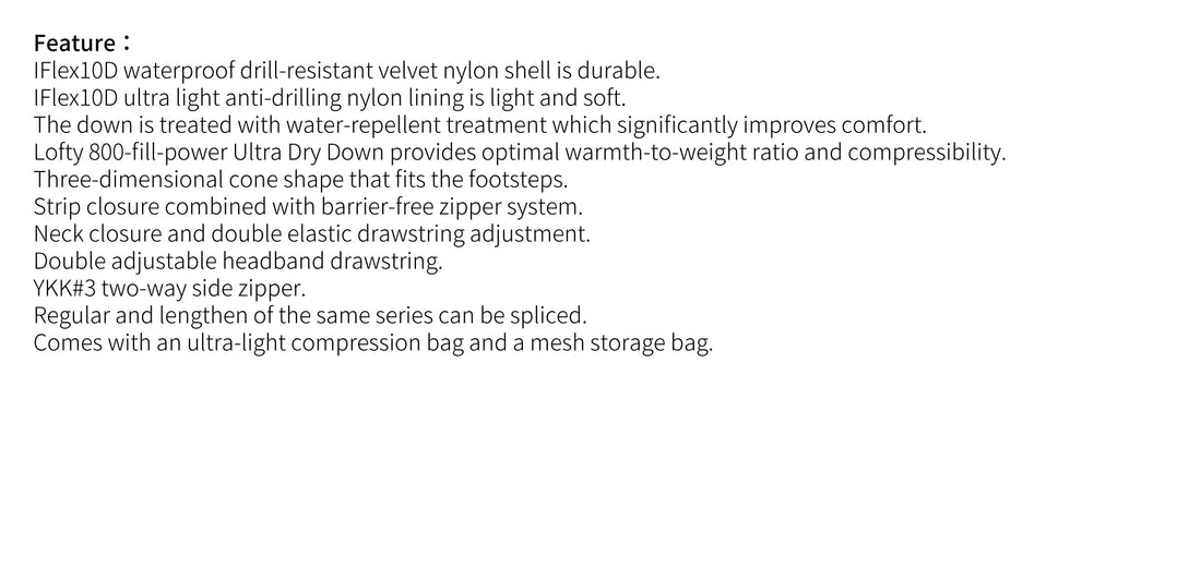 Ultra Dry Down Sleeping Bag