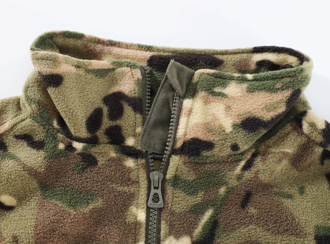Camouflage Fleece Jacket Double-Sided