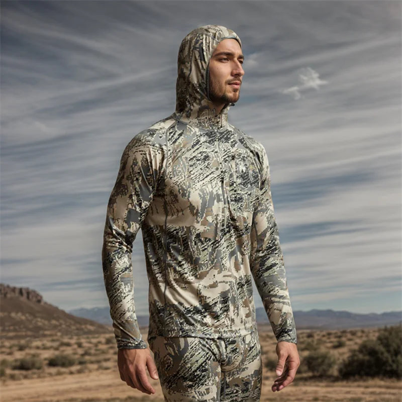 Core Lightweight Camouflage Hoodie Pullover Mask T-Shirt