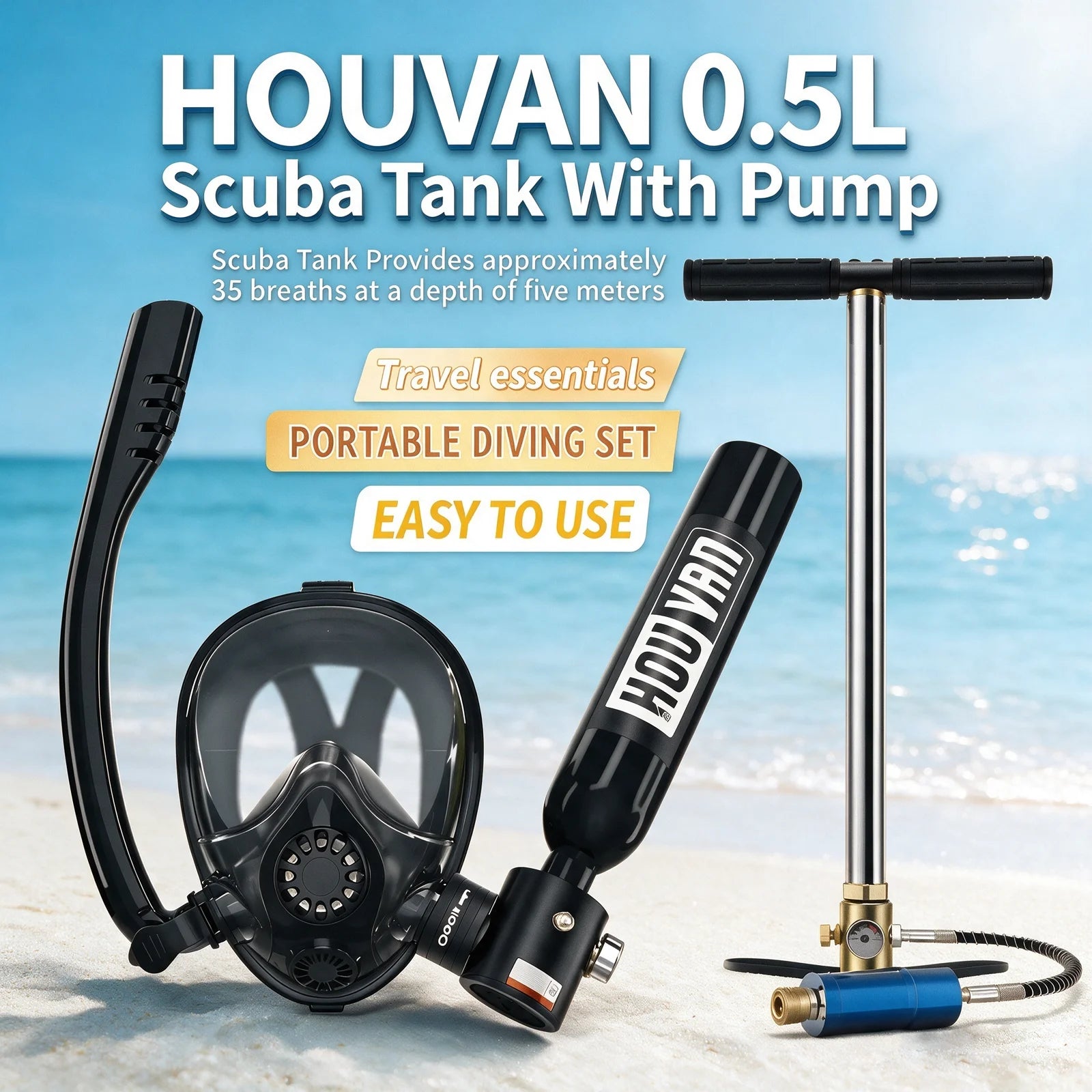 HOUVAN 0.5L Mini Diving Tank