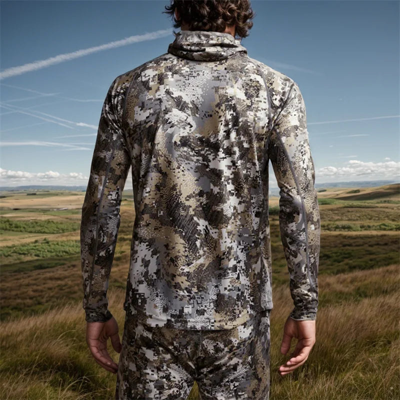 Core Lightweight Camouflage Hoodie Pullover Mask T-Shirt
