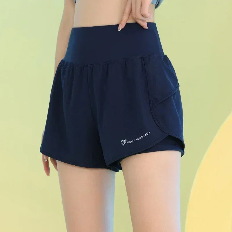 Yoga Shorts for Women Lightweight Gym Cycling Workout Shorts with Pocket Breathable Running Sweatpants Athletic Clothes