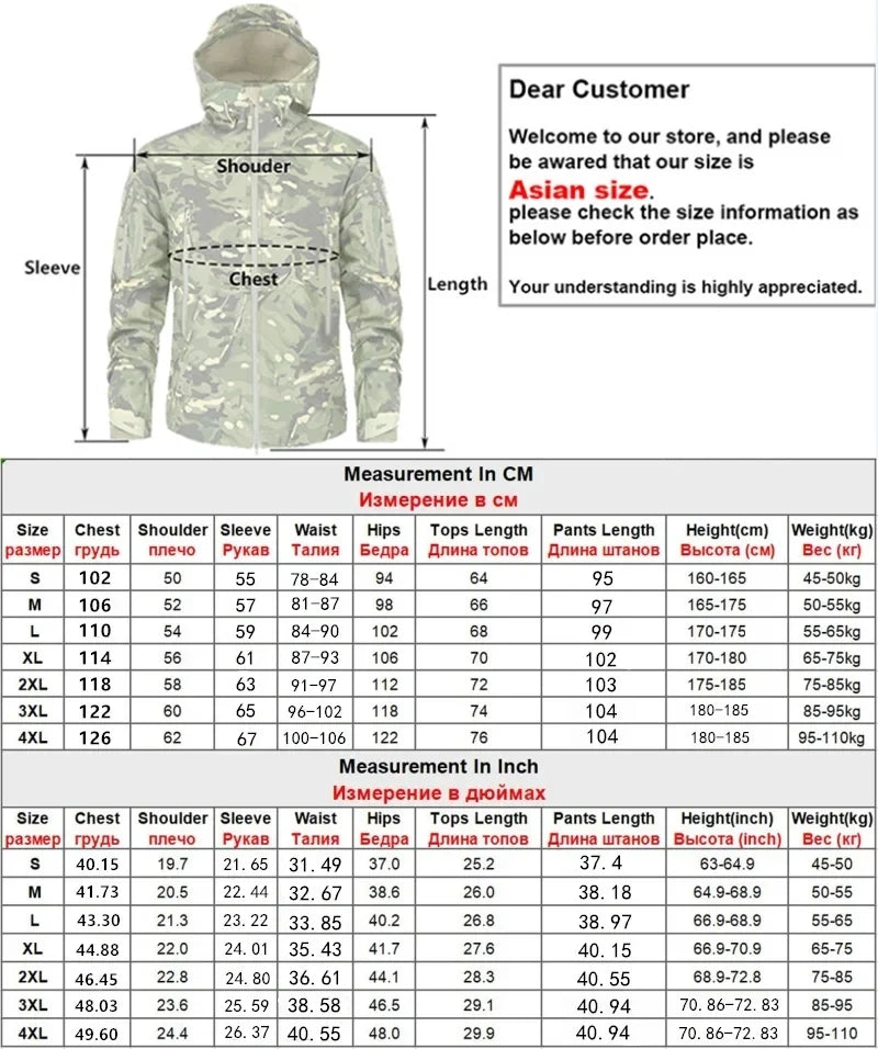 Fleece Men Waterproof Suit