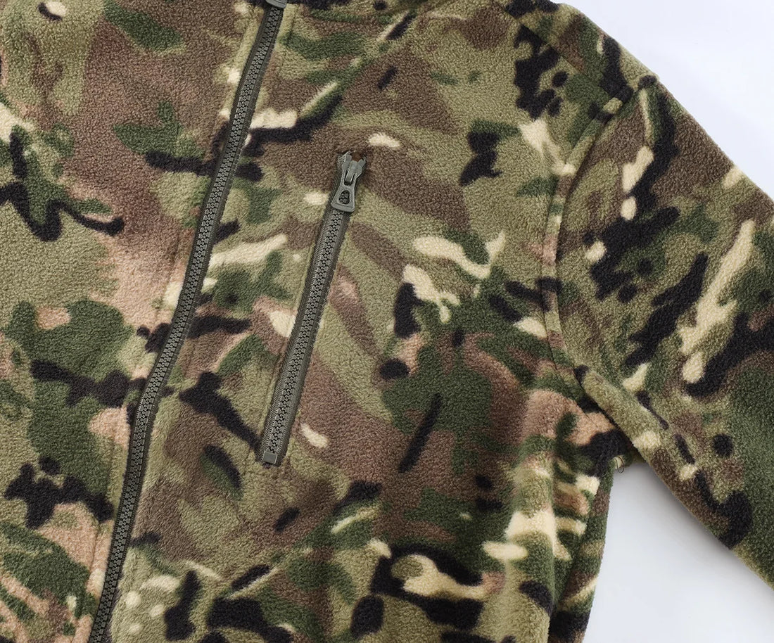 Camouflage Fleece Jacket Double-Sided