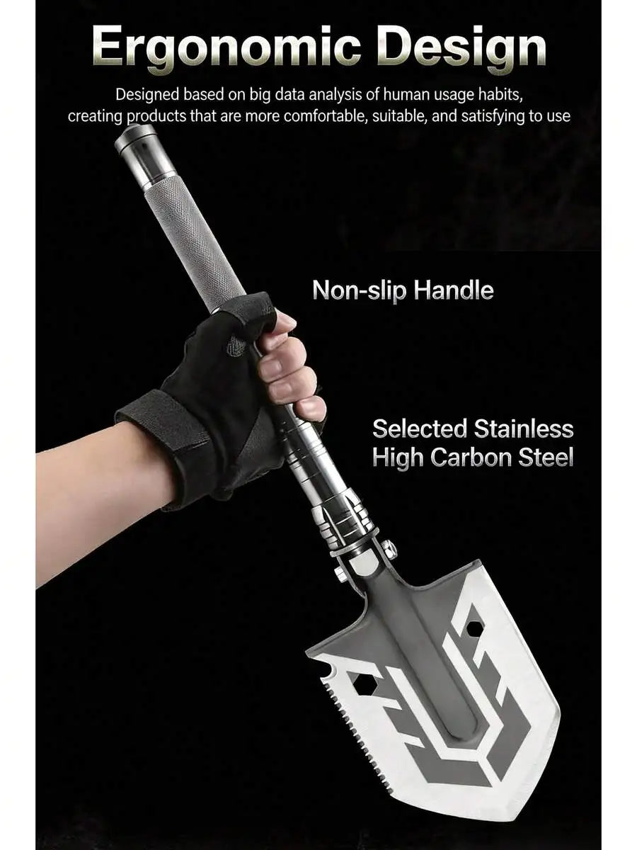28-in-1 Folding Camping Shovel Tool Set