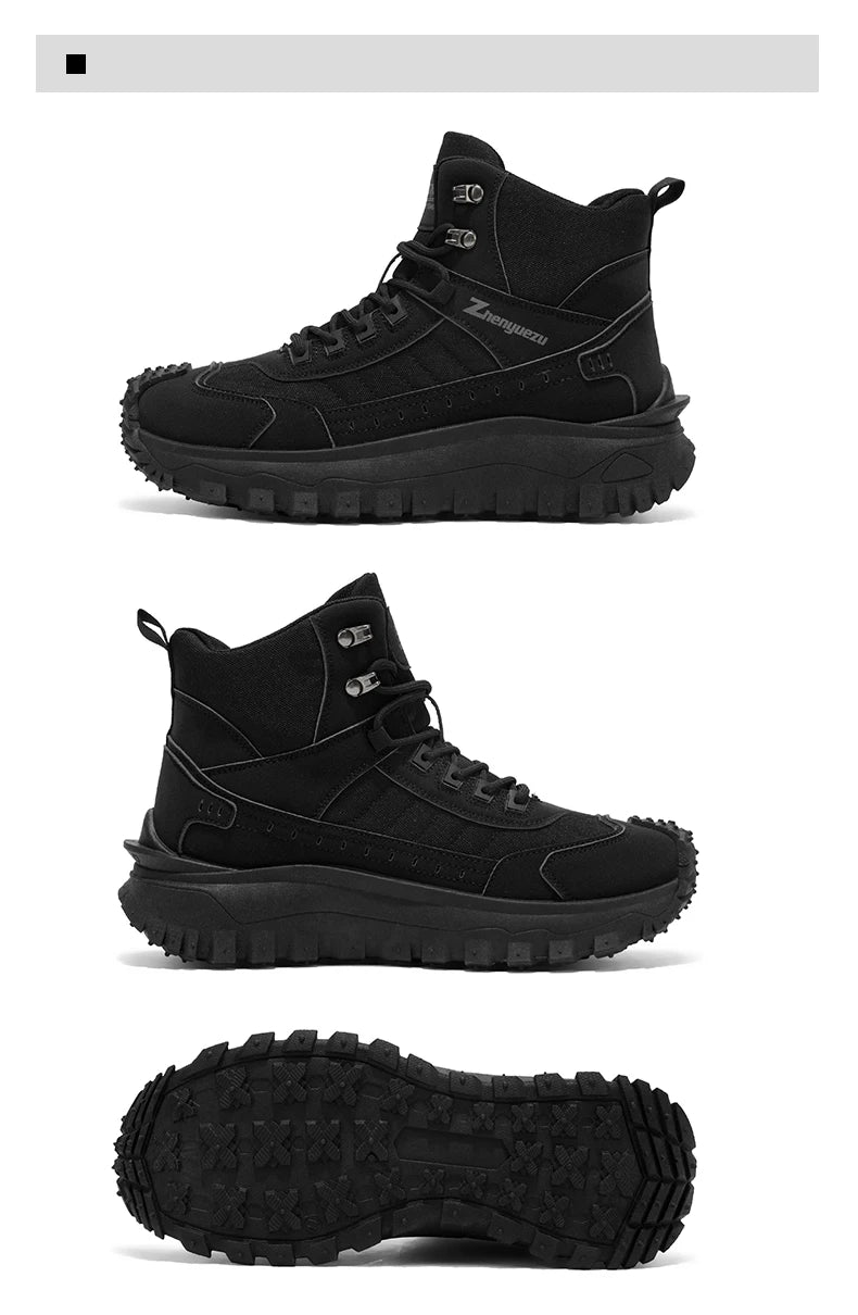 Men's Thick-Soled High-Top Boots