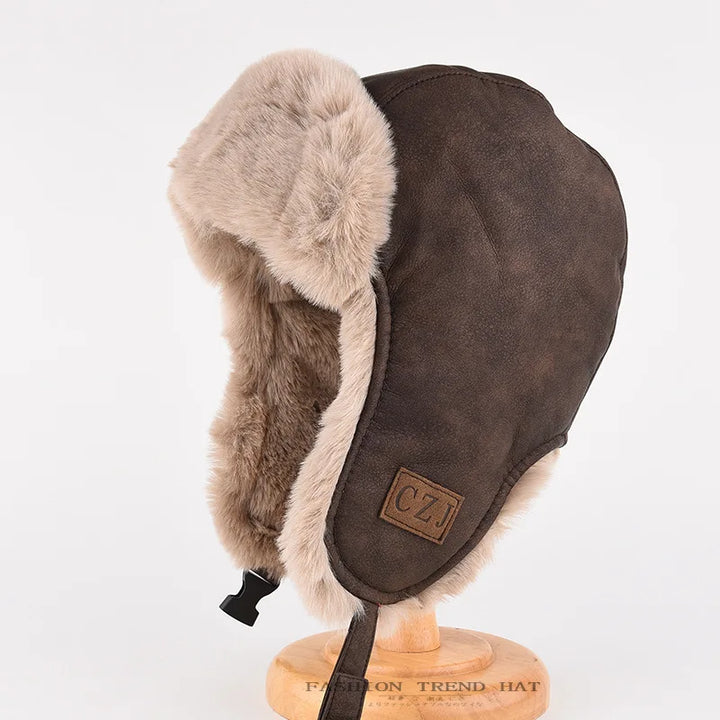 Winter Trapper Hat with Earmuffs