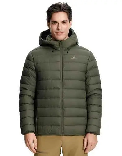 Pioneer Camp Men’s Lightweight Hooded Down Puffer Jacket