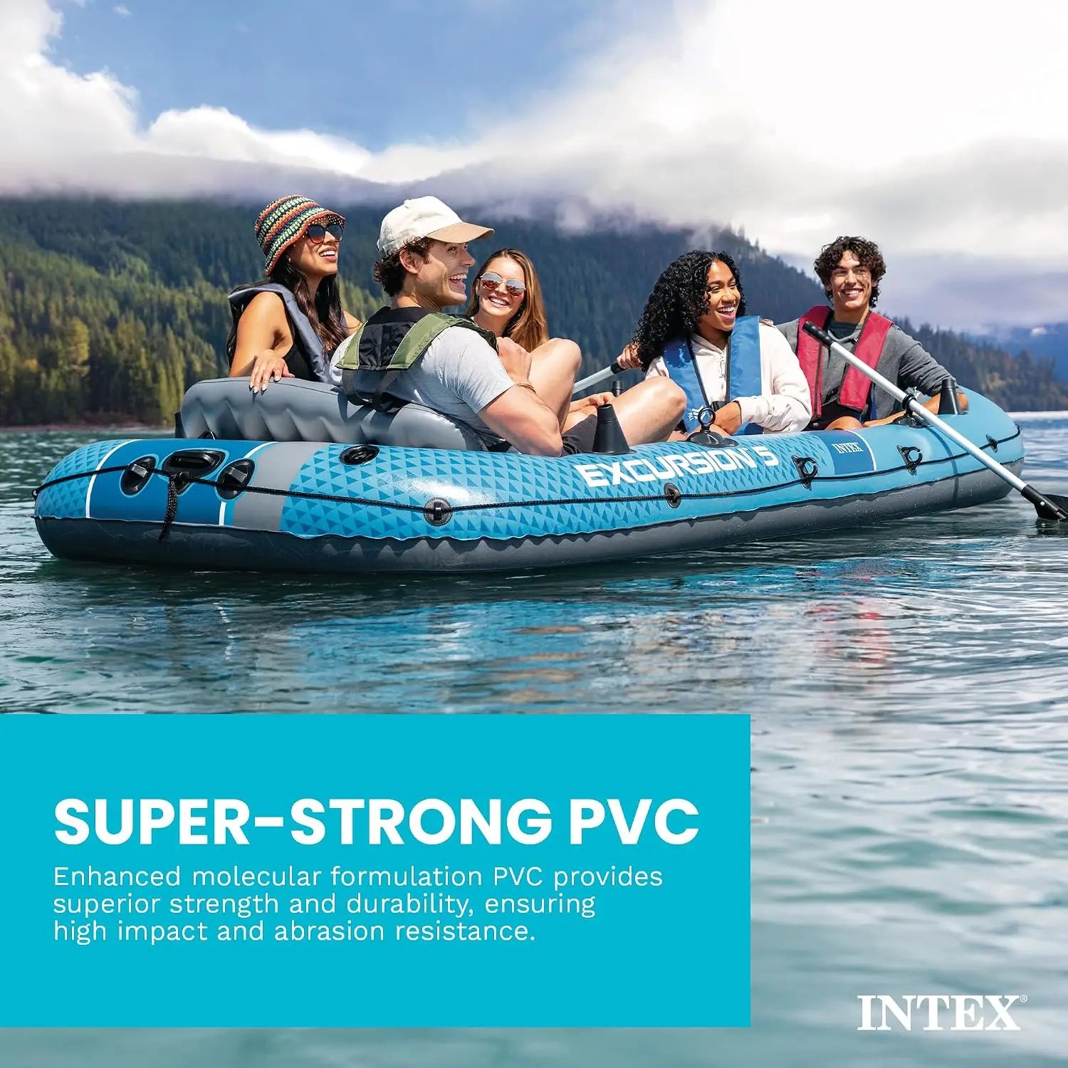 Excursion 5-Person Inflatable Fishing Boat