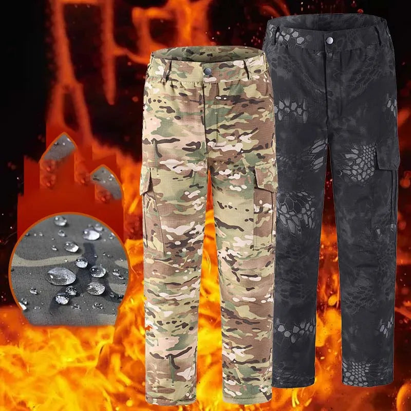 Winter Heat Reflection Warm Coats, Cargo Pants Set