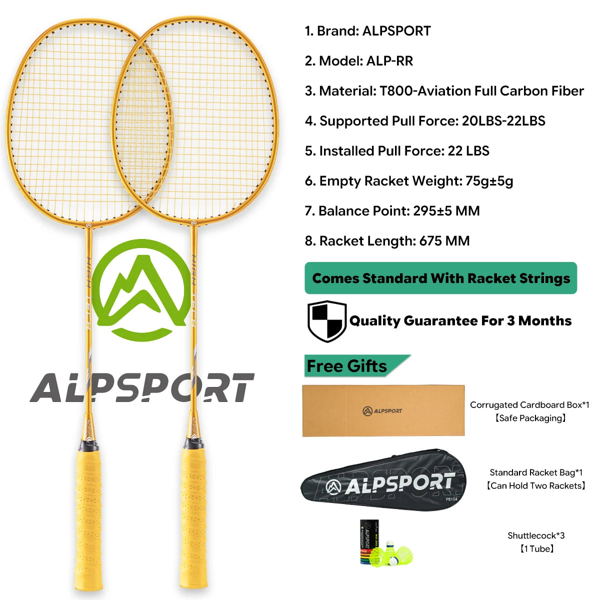 2Pcs Badminton Racket Set