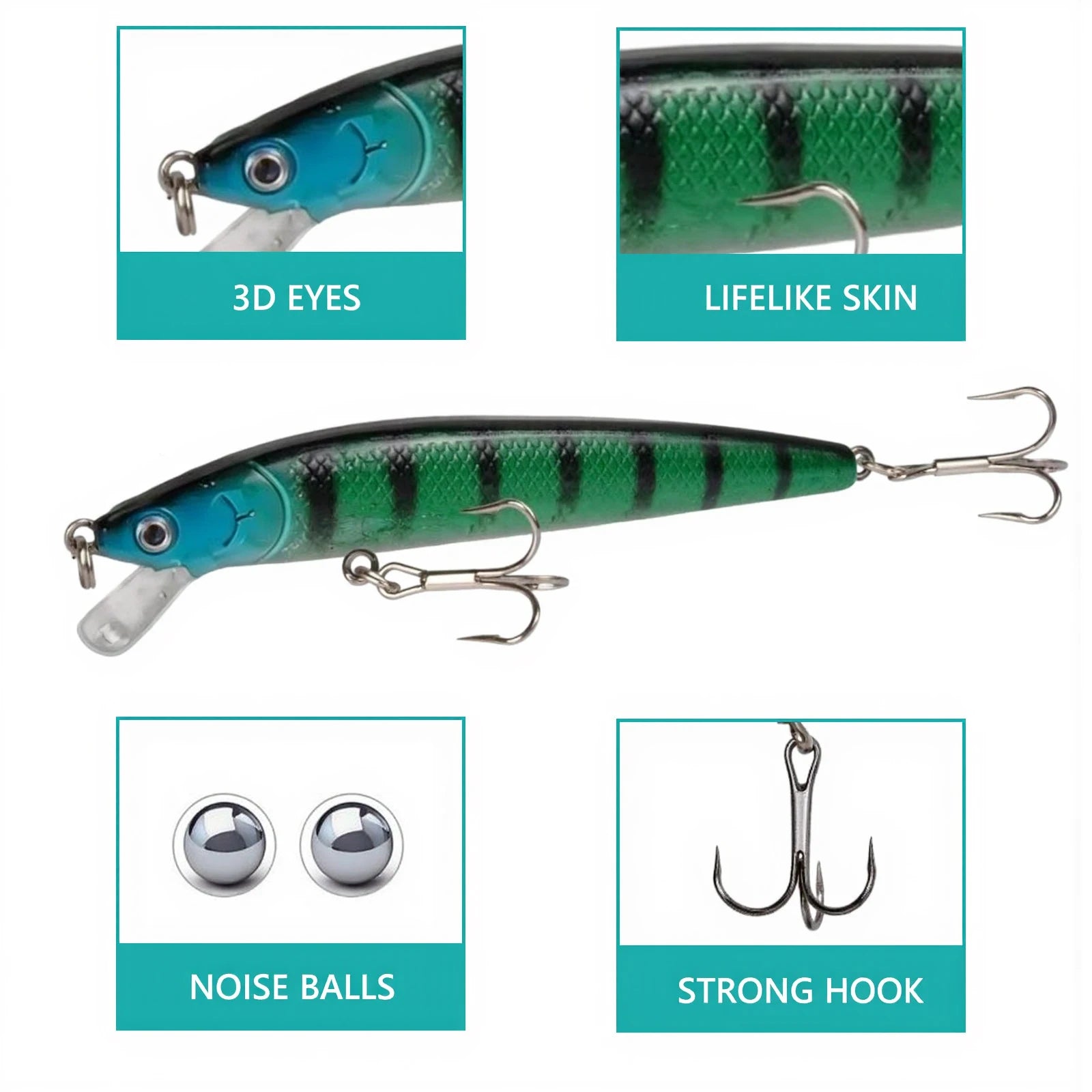 Bionic Plastic Fishing Lures 10-Piece New Lure Set