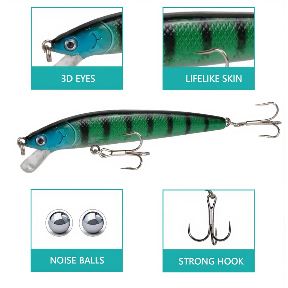 Bionic Plastic Fishing Lures 10-Piece New Lure Set
