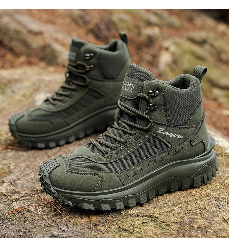 Men's Thick-Soled High-Top Boots