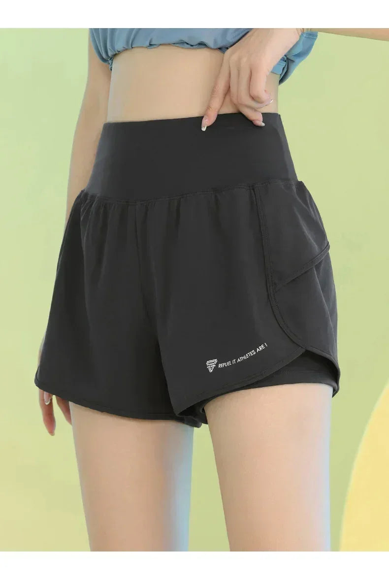Yoga Shorts for Women Lightweight Gym Cycling Workout Shorts with Pocket Breathable Running Sweatpants Athletic Clothes