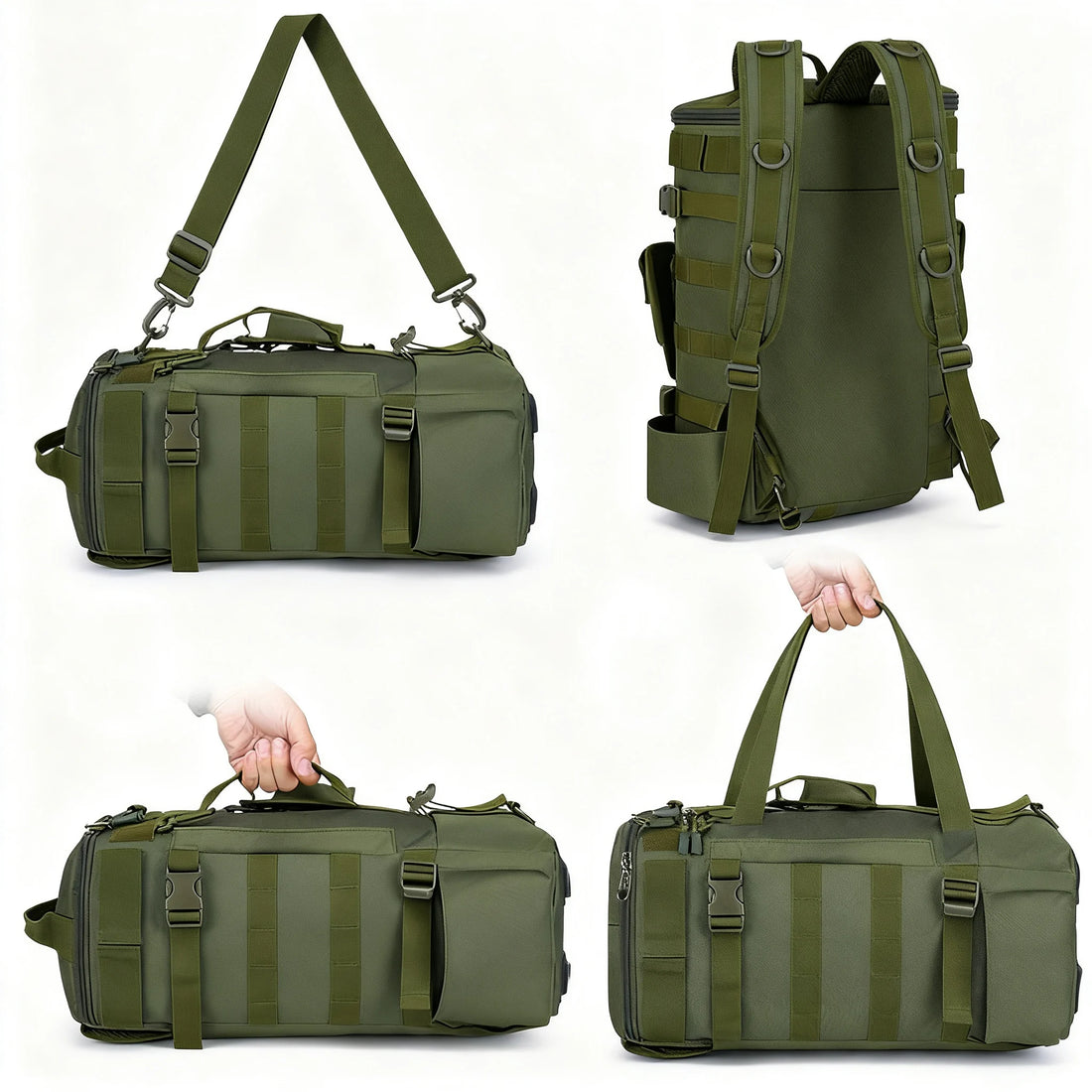 Multifunctional Fishing Backpack Tackle Bag with Rod Holders