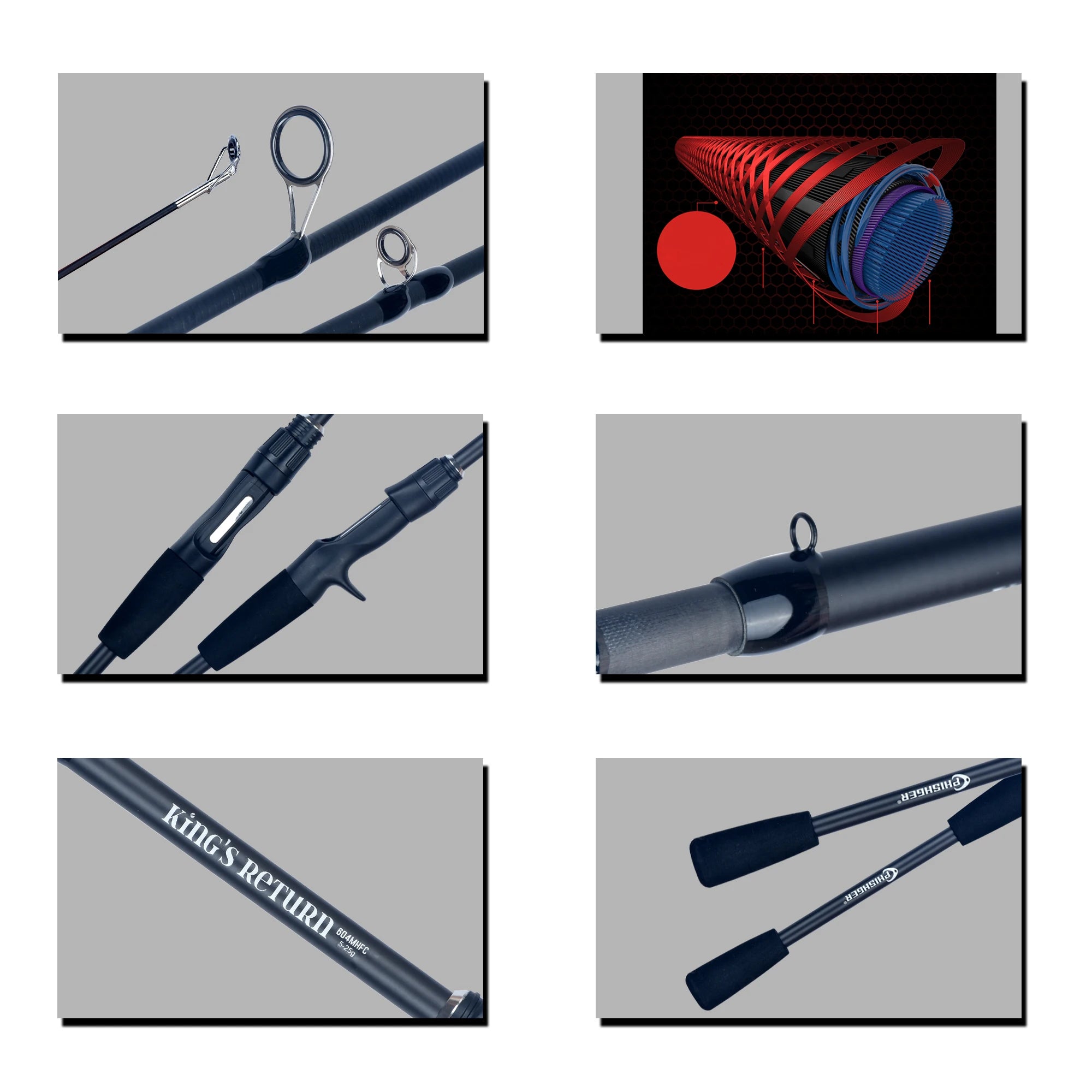 PHISHGER Spinning Baitcasting Fishing Rods