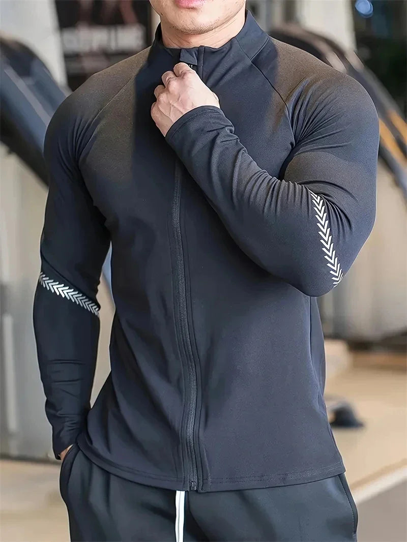 Men's Compression Sports Jacket – Quick-Dry Gym & Running