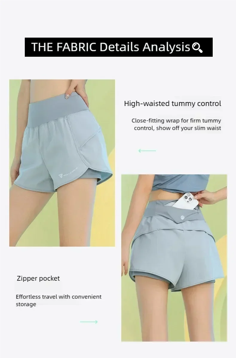 Yoga Shorts for Women Lightweight Gym Cycling Workout Shorts with Pocket Breathable Running Sweatpants Athletic Clothes