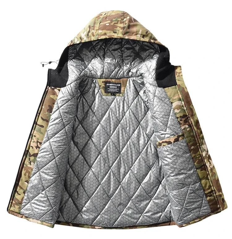 Winter Heat Reflection Warm Coats, Cargo Pants Set
