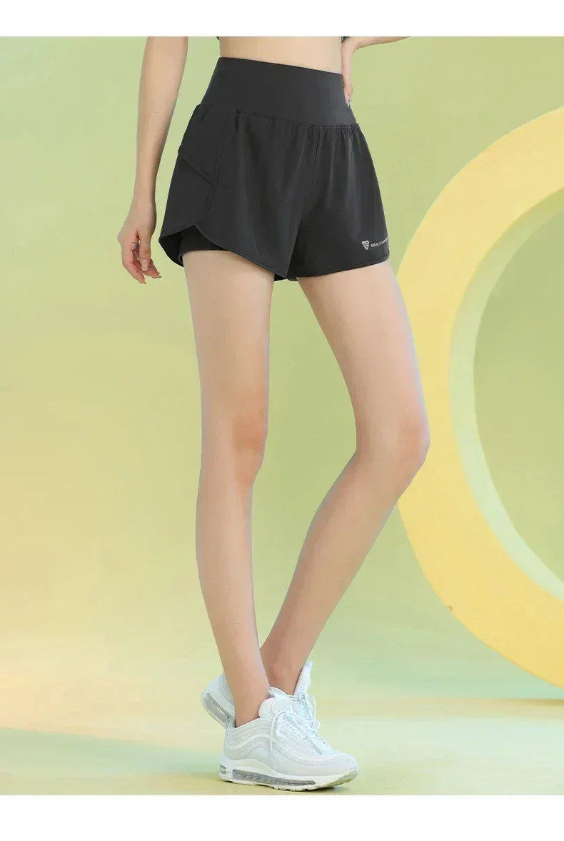 Yoga Shorts for Women Lightweight Gym Cycling Workout Shorts with Pocket Breathable Running Sweatpants Athletic Clothes