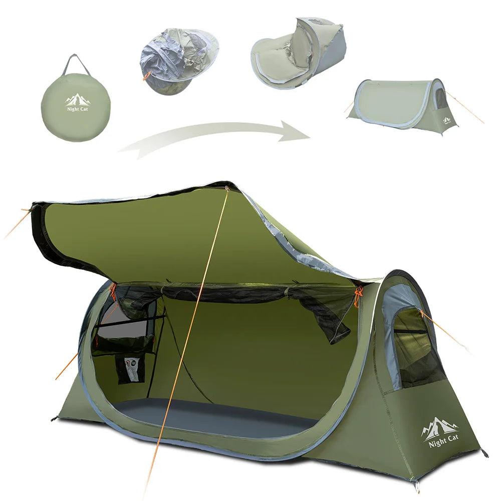 Night Cat Pop-up Camping Tent